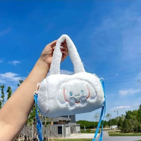 NEW Cinamoroll White Plush Shoulder Crossbody Handbag - Picture 2 of 12